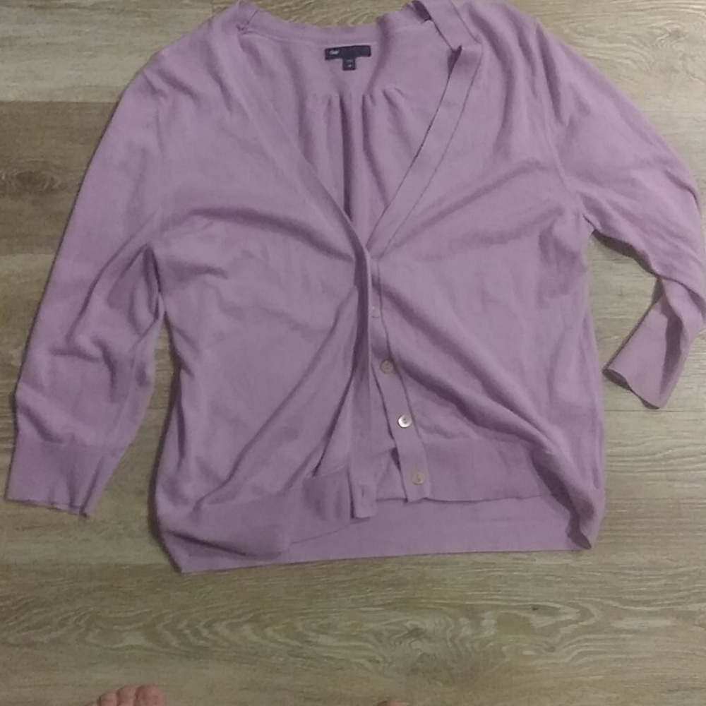 Purple cardigan